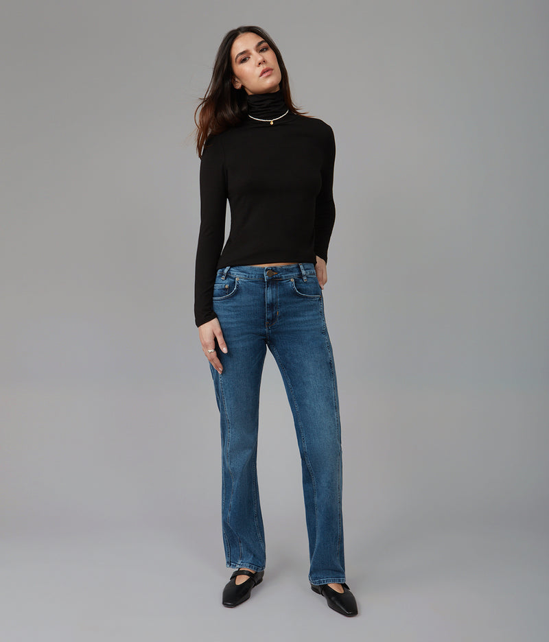 JASPER-DIS Mid Rise Straight Jeans