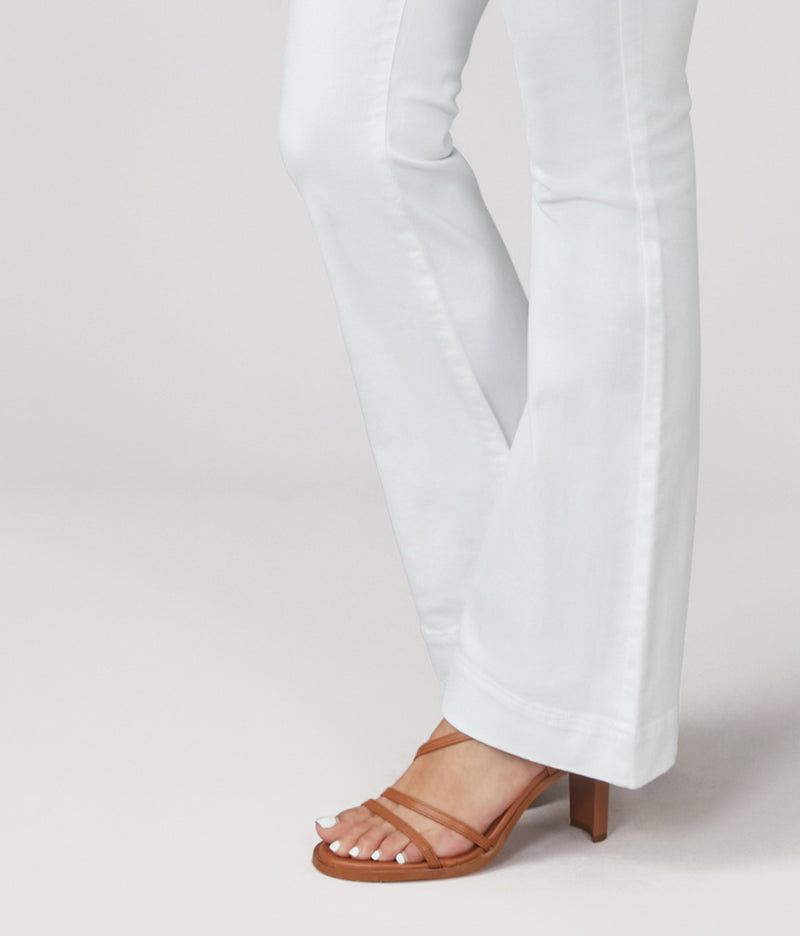 ALICE-WHT High Rise Flare Jeans