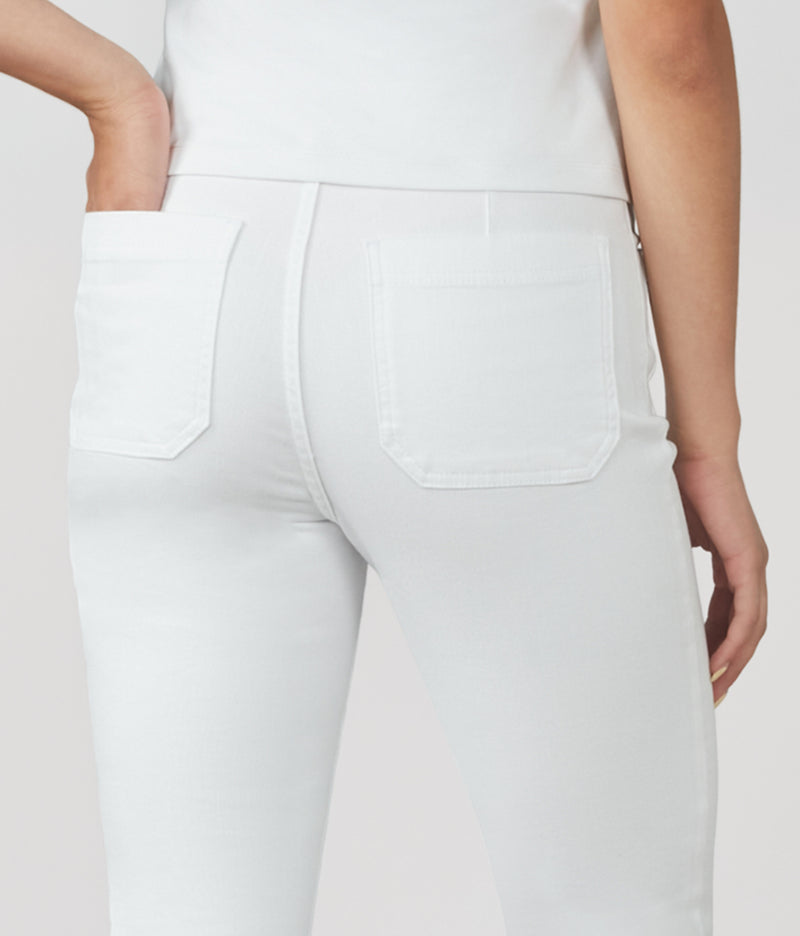 ALICE-WHT High Rise Flare Jeans