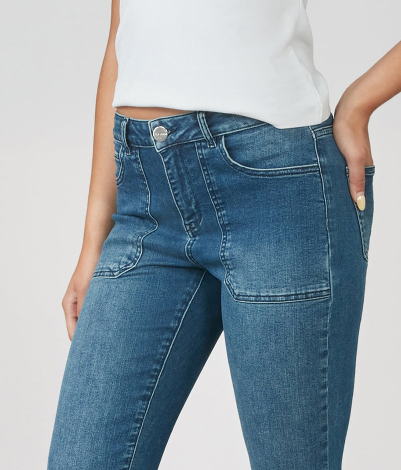 BILLIE-DIS2 High Rise Bootcut Jeans