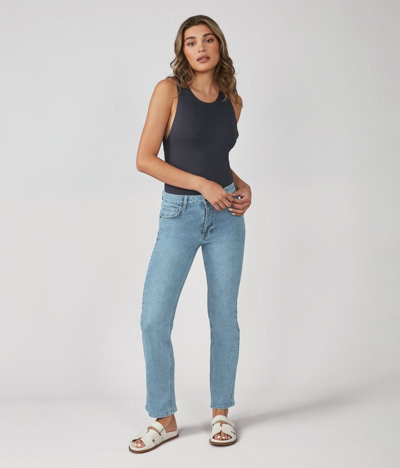 DENVER-BM High Rise Straight Jeans