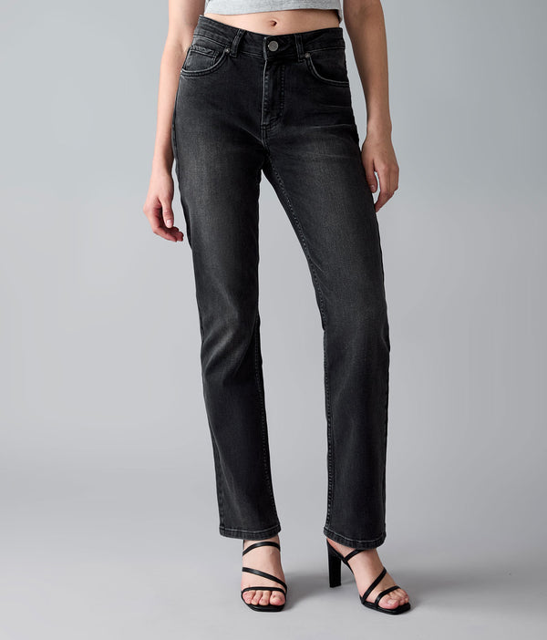 DENVER-BA High Rise Straight Jeans