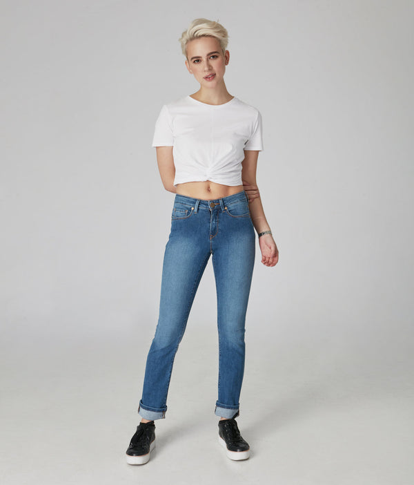 Kristine-STB Mid-Rise Straight Jeans